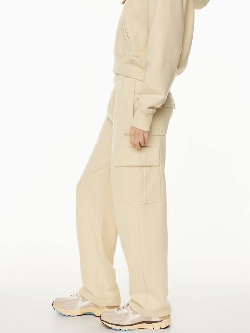 TNA Sweatfleece Cozy Fleece Mega Cargo™ Sweatpant Froth Cream Cargo Yellow